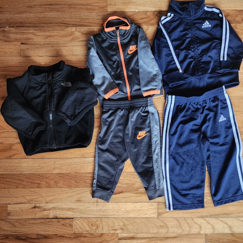 Nike and Adidas Kids Tracksuit Set